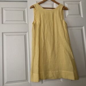 Boutique 100% yellow linen dress